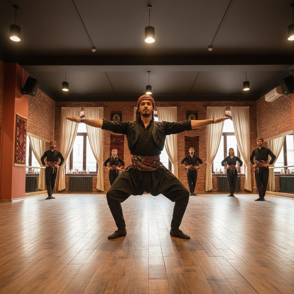 Zeybek halk dansı dersi — White Turkish Dance Studio